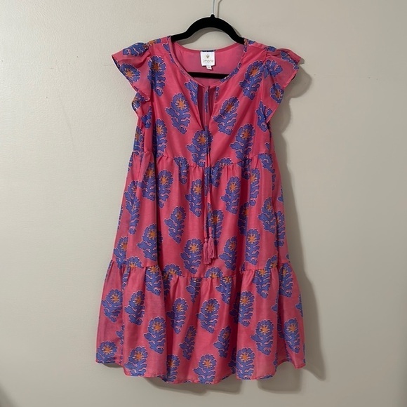 J. Marie Dresses & Skirts - J. Marie Womens Piper Ruffle Dress Floral Print Sz Small Resortwear Chic Preppy